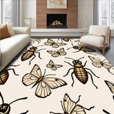Eclectic Bug Tufted with Vintage Scientific Illustrations (Ivory)