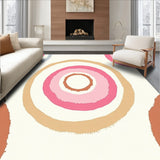 Modern Artistic Concentric Ring Boho Stylish Accent Decoration(Pink)