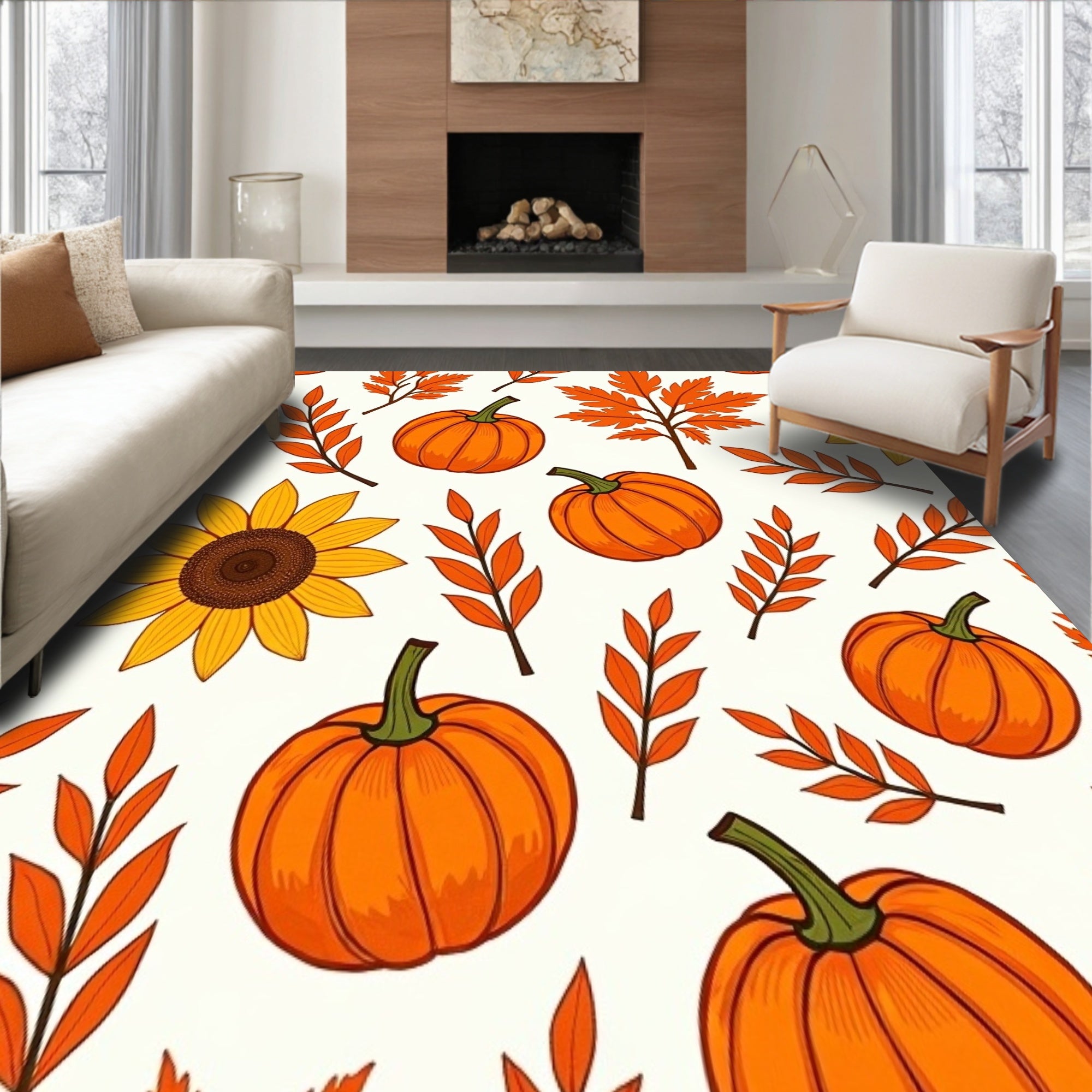 Country Harvest Celebration Floor(Orange)