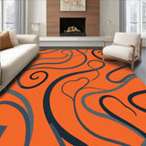 Abstract Smoke Trails Featuring Deep Grey And Black Tones(Orange)