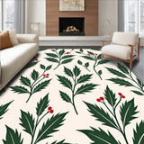 Joyful Elegant Holly Berry Vine Textile Treasure(Green)