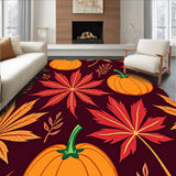 Autumn Harvest Festival Pumpkin Maple Foliage Decorative(Orange)
