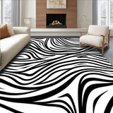 Abstract Marble Swirl Design with Flowing Waves(Black)