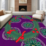 Pine Wreath Motif with Berry Accents Holiday(Purple)