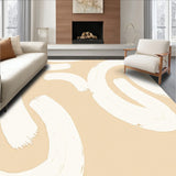 Abstract Brushstroke Modern Contemporary Artistic Motif (Beige)