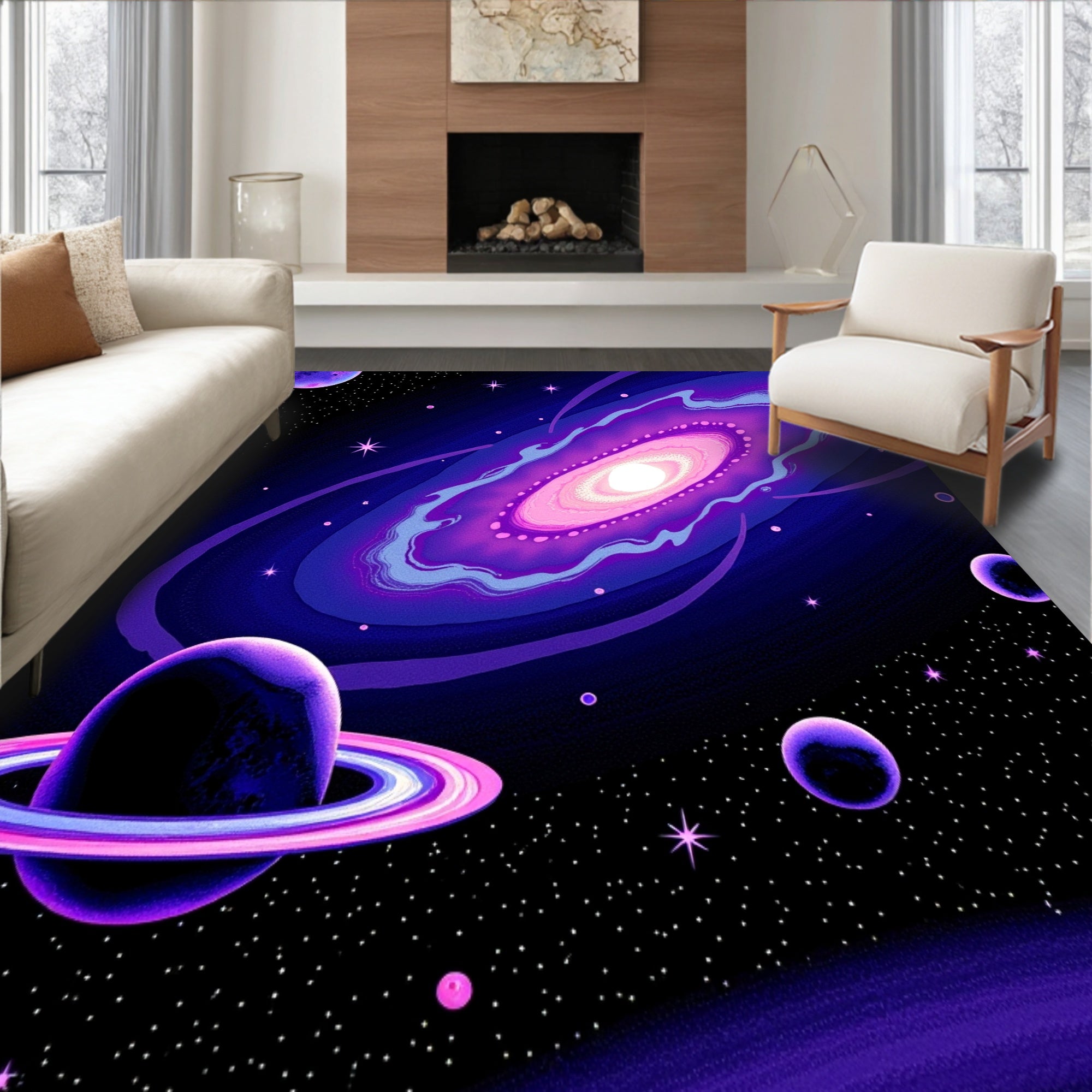 Dreamscape Astral Journey Decorative Throw (Purple) - ODIKA