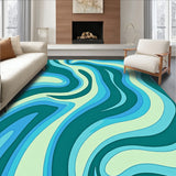 Abstract Fluid Swirl Design Incorporating Waves and Shapes (Green)