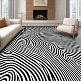 Wavy Zebra Stripe Motion Blur Deception(Black)