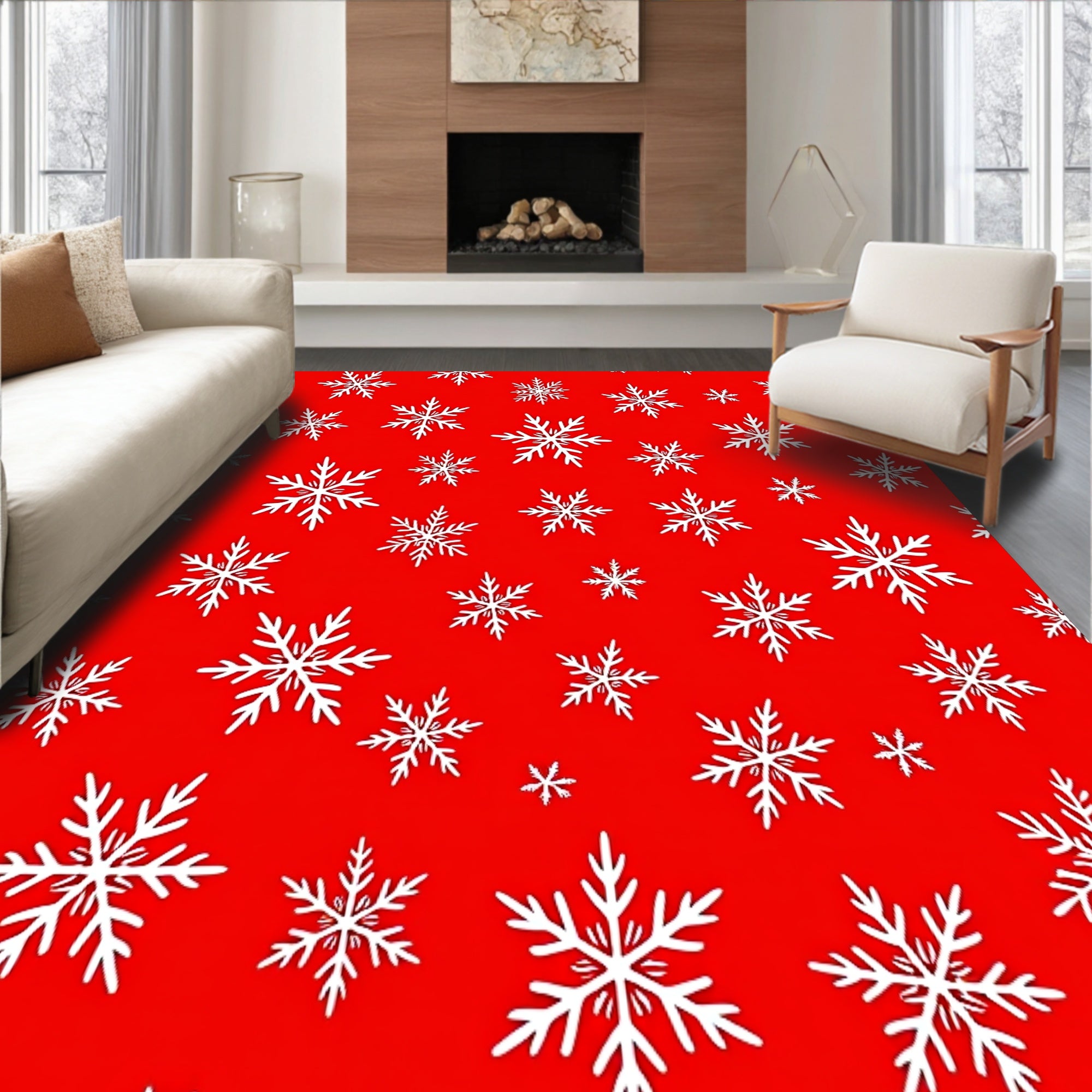 Joyful Snow Crystal Cascade Pathway Accent(Red)