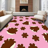 Spotted Cowhide Area with Natural Ranch Design(Pink)