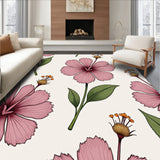 Botanical Print with Layered Hibiscus Illustrations (Pink)
