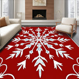 Crystalline Winter with Intricate Snowflake Motifs(Red)