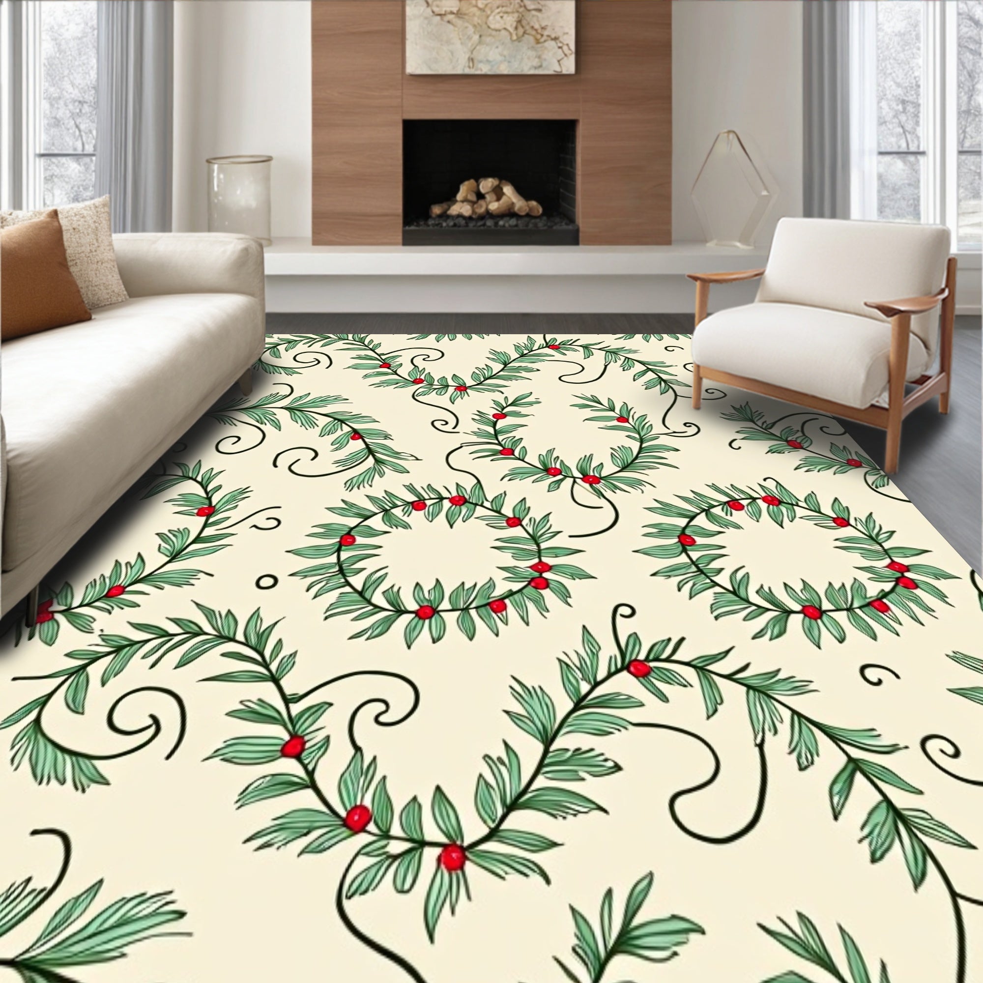 Christmas Wreath Swirl(Beige)