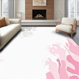 Abstract Mist Cascade Brushstroke Modern Art Design(Pink)