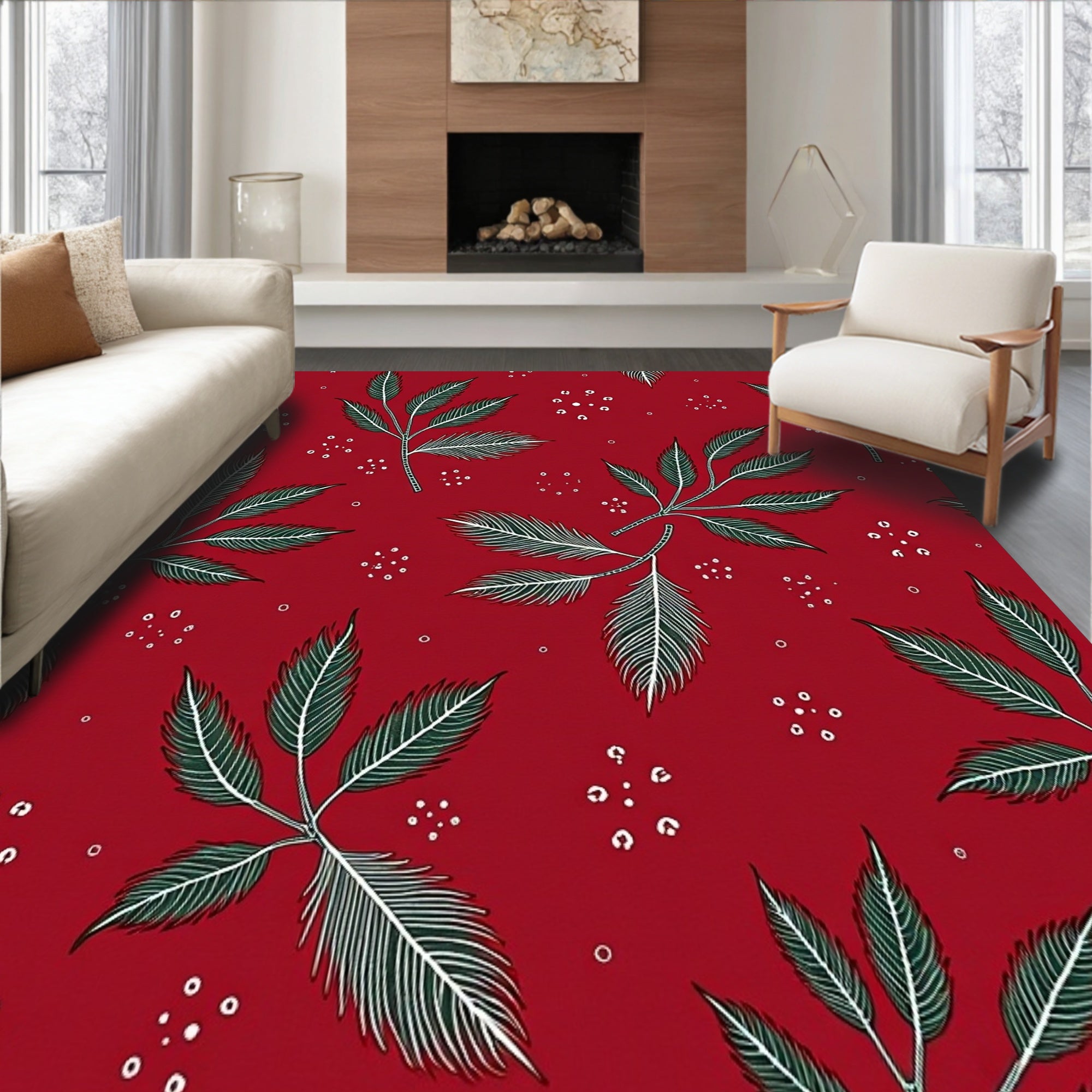 Frosty Pinecone Magical Entryway Embellishment(Red)