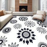 Burst with Symmetrical Floral Rosette Design (Black)