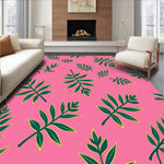 Botanical Motif With Leafy Interlocking Vines And Golden Highlights (Pink) - ODIKA