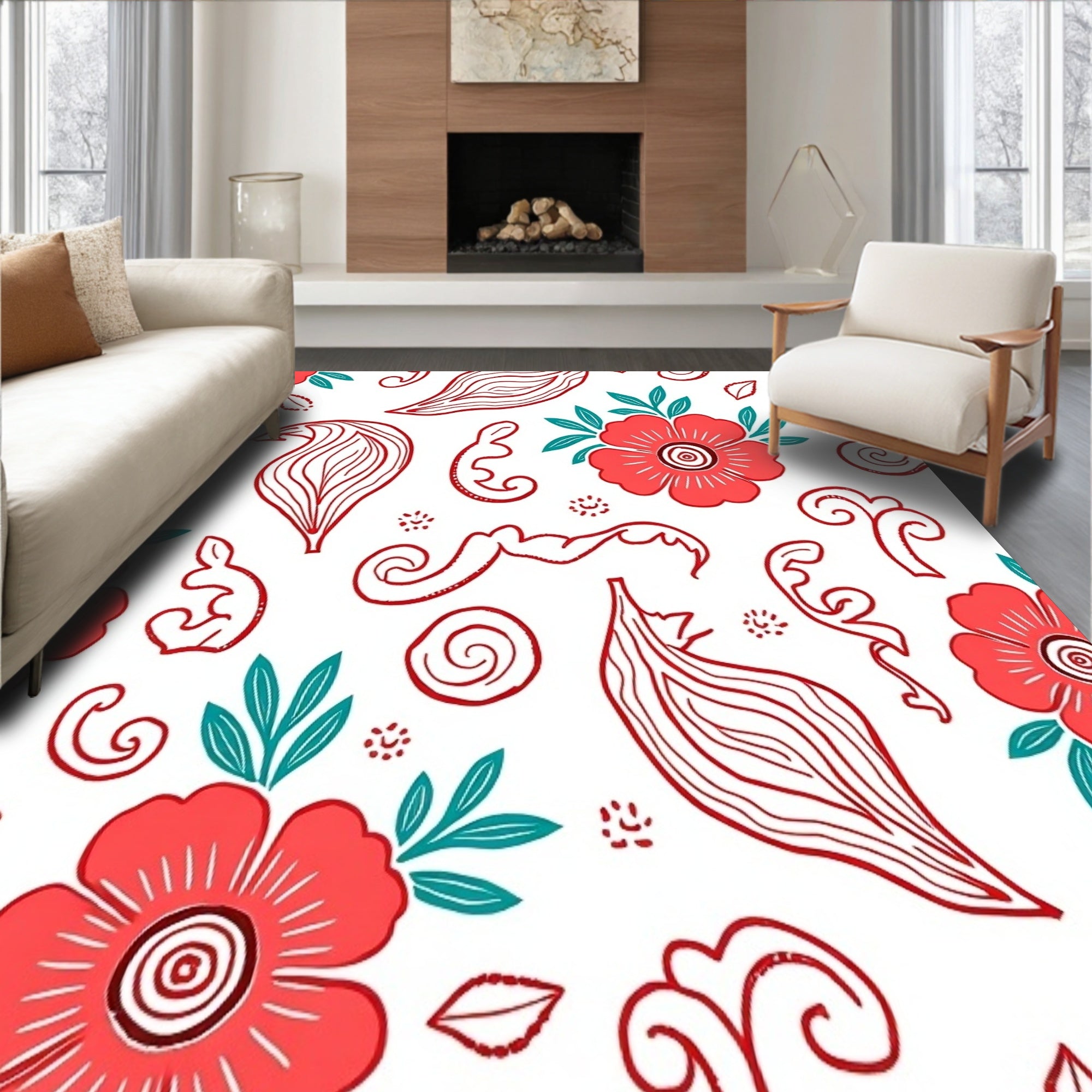 Bloom Cascade Artisan Paisley(Red)