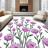 Cottage Garden Wildflower Pathway with Pressed Bloom Details(Purple)
