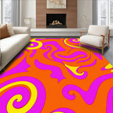 Retro Swirl Design Featuring Interlocking Abstract Motifs(Orange)