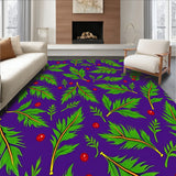 Yuletide Holly Leaf Vine Motif Accent(Purple)