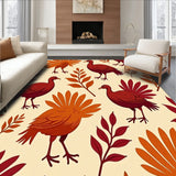 Gratitude Season Fowl Floor Thanksgiving(Beige)