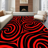 Abstract Swirl Contemporary Modern Art Style Decorative(Red)