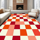 Chess Board Inspired Alternating Contemporary Art(Red)