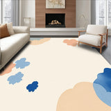 Abstract Watercolor Splash Design Throw with Artistic Brushstroke(Beige)