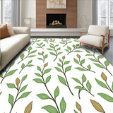 Elegant Ivy Vine Featuring Delicate Floral Swirls and Leaf Motifs (Green)