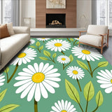 Blooming Wildflower Botanical Print Accent(White)