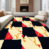 Checkered Entry with Vintage Picnic Blanket Inspired Styling(Black)