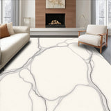 Marble Veined Luxurious Stone Inspired Elegant Natural Texture(White)