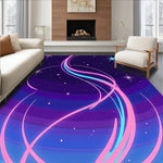 Dreamy Astral Landscape Throw showcasing Meteor Shower Trails (Purple) - ODIKA