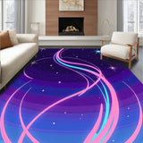 Dreamy Astral Landscape Throw showcasing Meteor Shower Trails (Purple) - ODIKA
