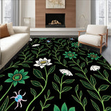 Enchanted Jungle Lotus and Mushroom with Beetle Accents (Black) - ODIKA