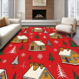 Jolly Winter Cottage Evergreen Forest(Red)