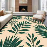Tropical Foliage Wilderness Print with Nature Inspired Botanical Motifs(Beige)