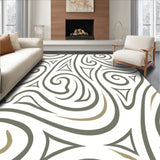Avant garde Swirl Labyrinth Crafted Flooring(White)