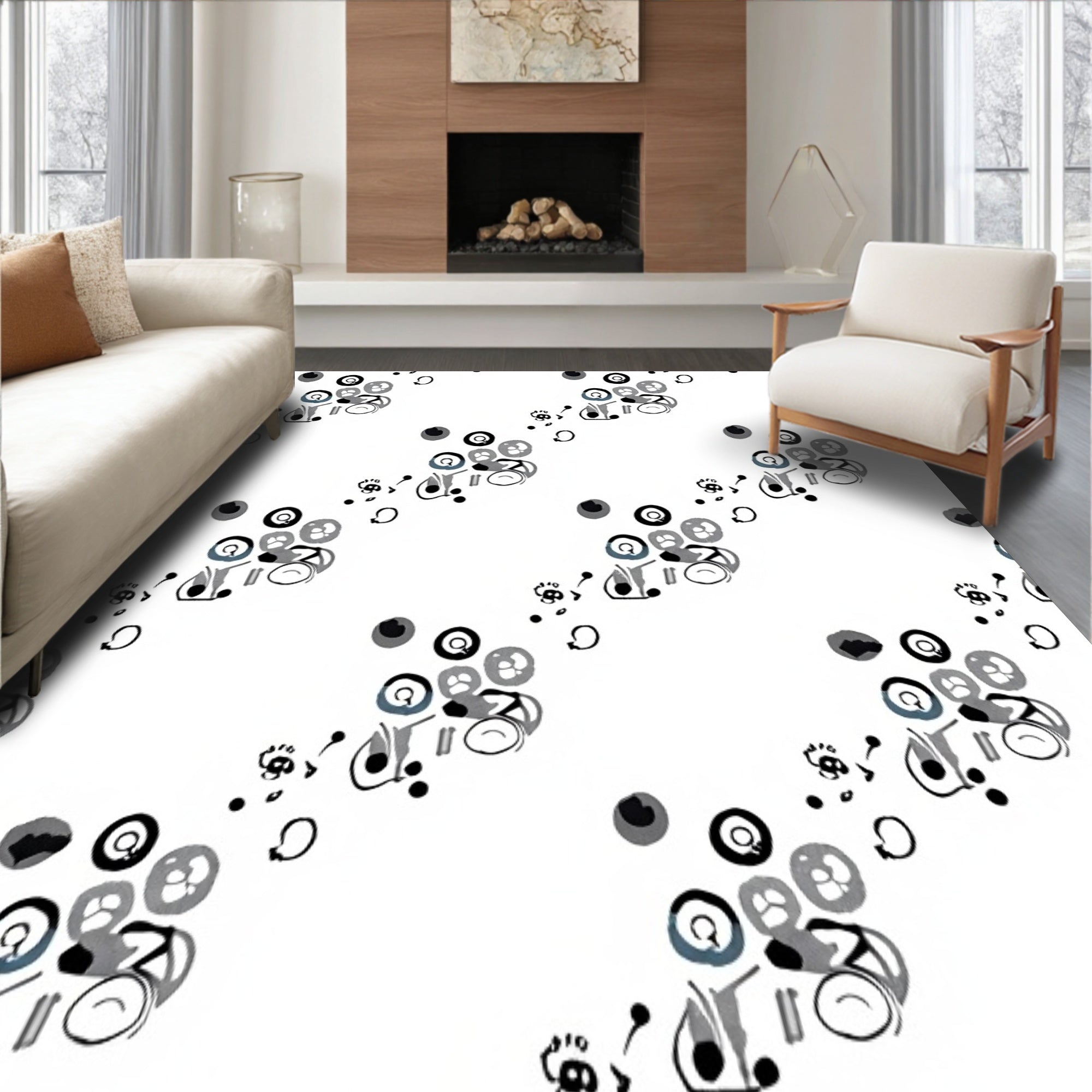 Vintage Polka Dot Festive Decorative Patterned Artisan(Black)