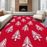 Whimsical Feathered Evergreen Grove with Sparkling Details(Red)