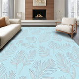Frosted Pinecone and Snow Blossom Interlocking Design(Blue)