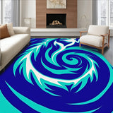 Celestial Mermaid Surrounded by Oceanic Swirls(Blue)