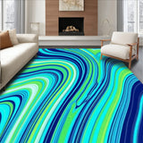 Maritime Breeze Undulating Current Artistic Flow Vibrant(Blue)