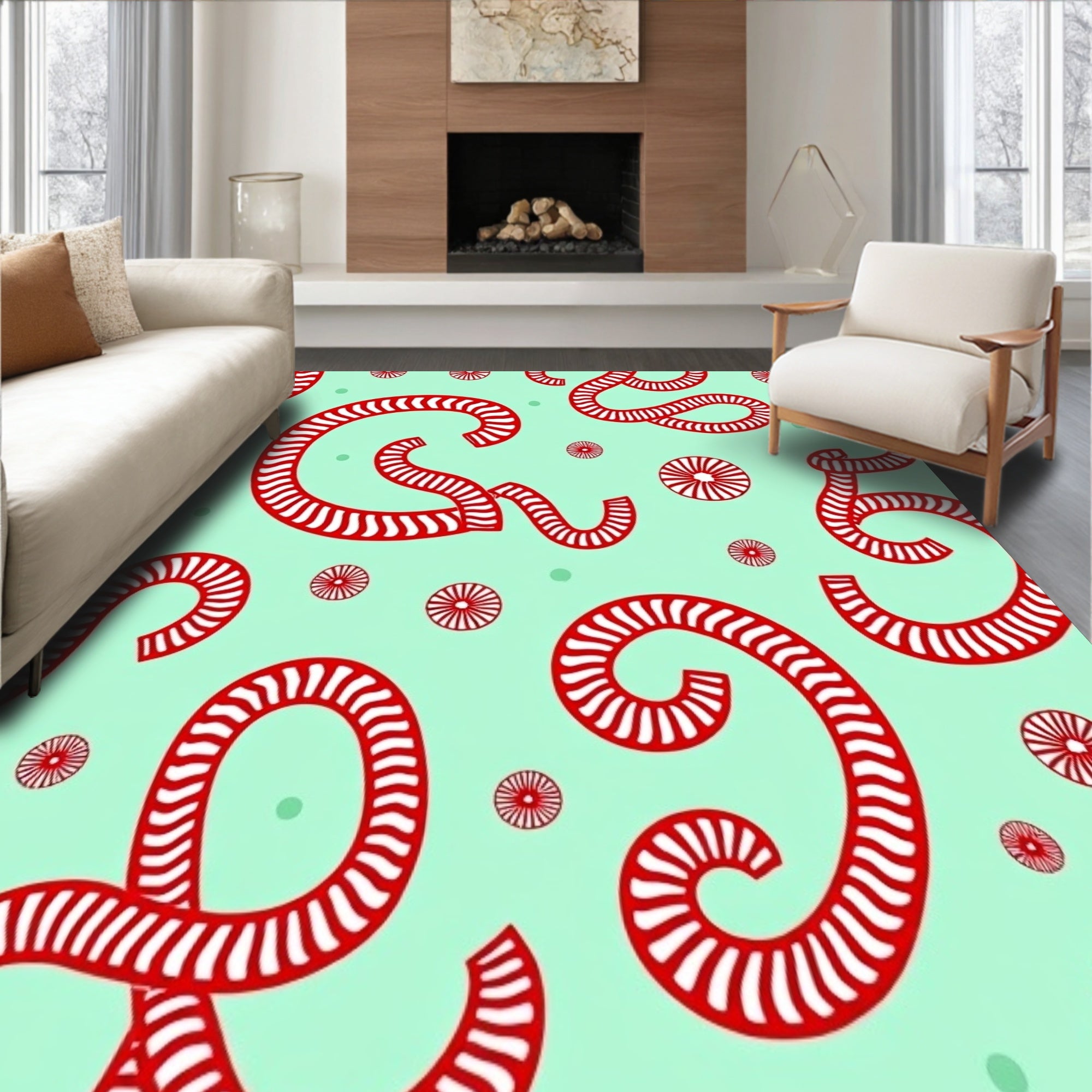 Cane Swirl Peppermint Dream(Red)