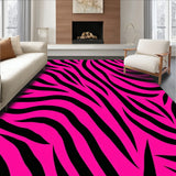 Bold Hot Pink Zebra Stripe with Dynamic Black Swirls(Pink)