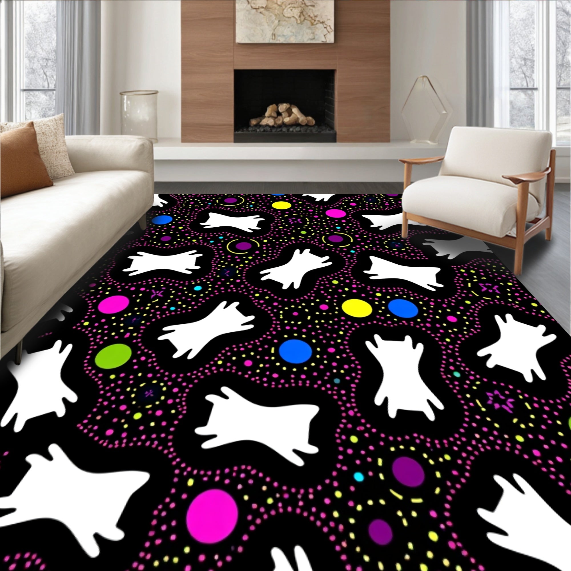 Illuminated Feline Holiday Novelty with Glowing Accents(Black)