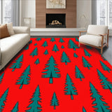 Joyful Evergreen Forest Winter Celebration Pathway Accent(Red)