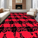 Classic Nordic Buffalo Check Interlocking Festive Style(Red)