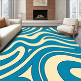 Abstract Wave Flow Design with Swirling Motion(Blue)